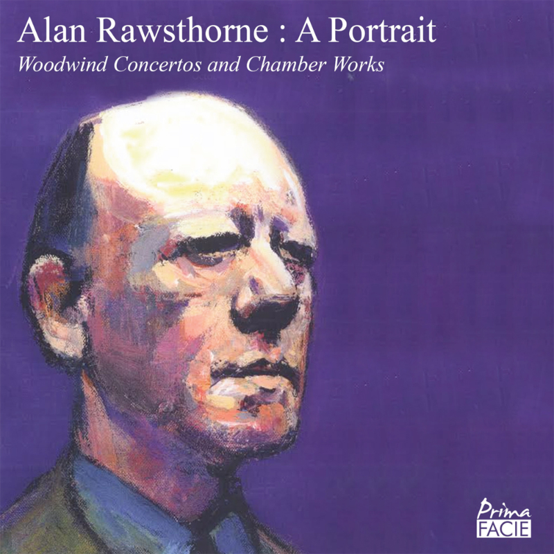 head and shoulders painting of Alan Rawsthorne in profile wearing jacket and tie