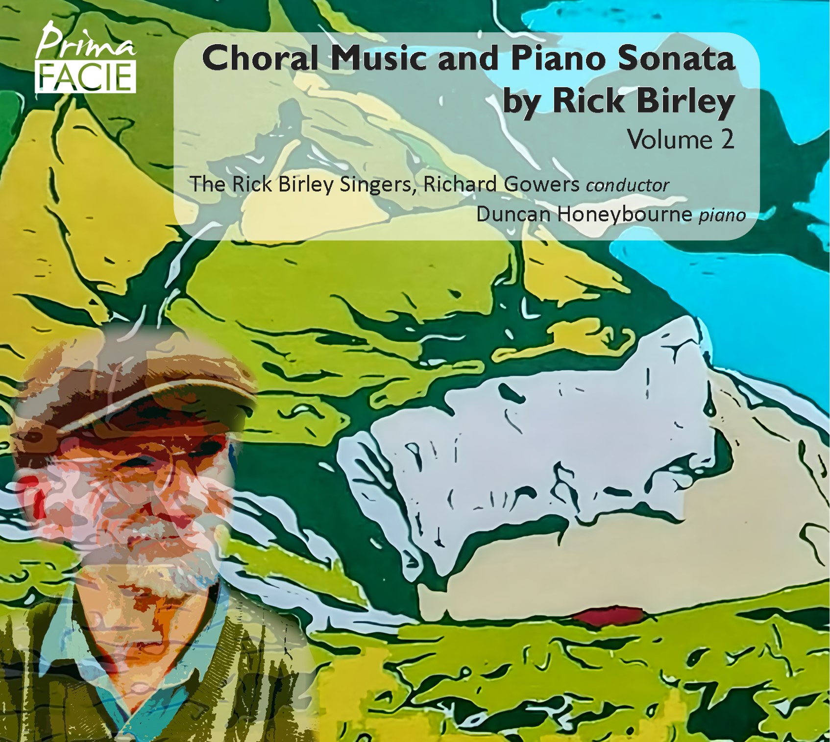 Head and shoulders painting of Rick Birley, by cliffs