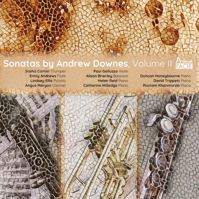 CD cover incorporating mosiac-style images of musical instruments