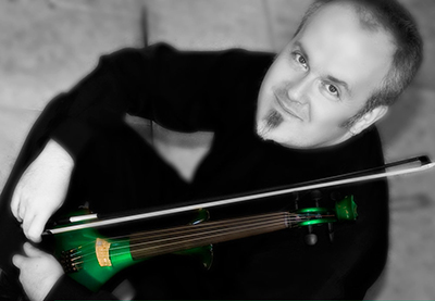 Steve Bingham holding a violin